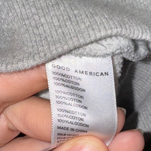 Good American Gray Leo the Lion Crewneck Boyfriend Sweatshirt Size 2 (Medium) - Picture 6 of 10